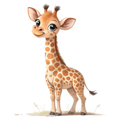 Fototapeta premium giraffe on white background