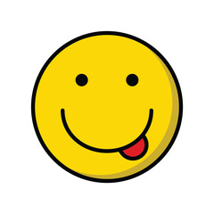 Smiley Vector Illustration - Tongue Out
