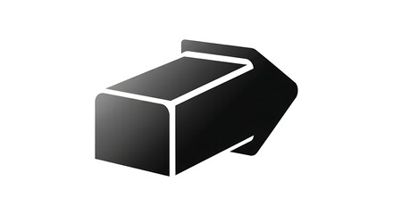 Abstract Black Arrow Box Shape Design