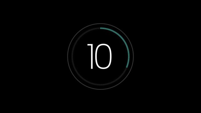 15 Seconds timer countdown animation circle. High-quality 4K