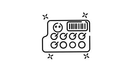 animation of Loyalty card member habits tracked with checks and circles on a goal oriented chart.