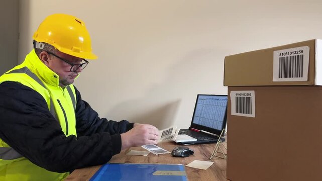 Frustrated worker at his desk struggling with tasks. Angry reaction, stress and emotions due to problems at work. A moment of workplace tension and pressure