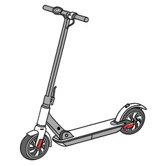 Modern electric scooter with grey and white colors