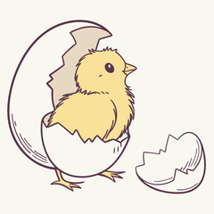 Beautiful Bird Vector Illustration in Minimal Art Style