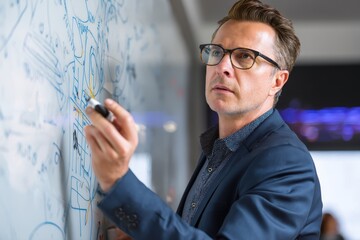 Visionary leader presenting tech transformation roadmap