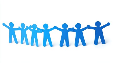 Colorful Paper Cutouts Representing Unity and Togetherness Concept