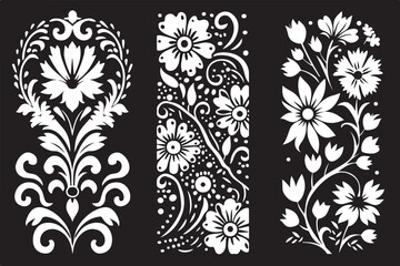 Ornate Floral Laser Cut Panel Designs – SVG Pattern Bundle for CNC & Cricut