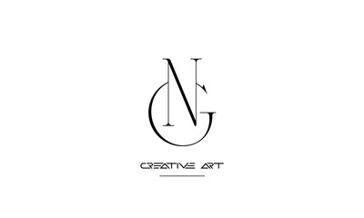 NG, GN, N, G abstract letters logo monogram