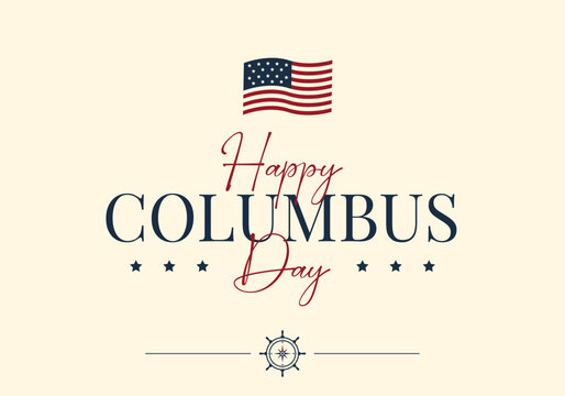 Columbus day  greeting card or background. vector illustration.