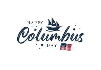 Columbus day greeting card or background. vector illustration.