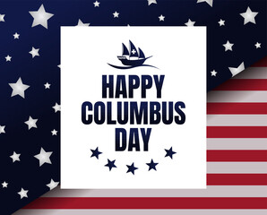 Columbus day card or background. vector illustration.