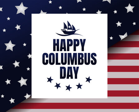 Columbus day card or background. vector illustration.