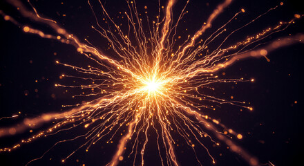 Particle Collision Macro Physics Art
