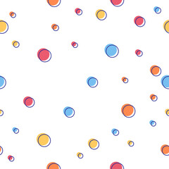 polka dots circle background. repeat seamless style design for fabric printing
