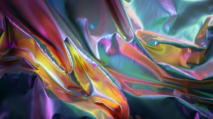 Iridescent fabric folds abstract texture design