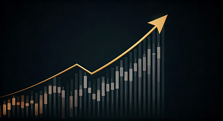 Concept of business performance or stock trading graphs that have higher profits and successful. economy, finance, sale, background, business profits .