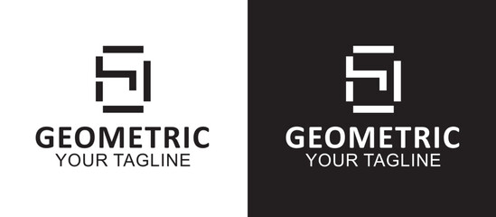 Minimalist Bold Letter Wordmark Logo in Modern Geometric Typography – Black Vector Design