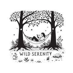 Relaxing Hammock in Wild Serenity