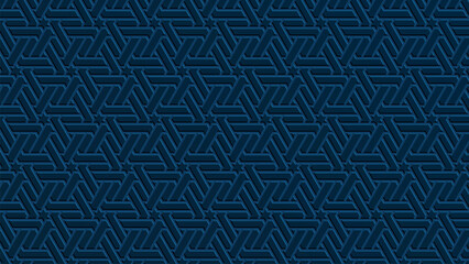 3D Chinese seamless pattern in oriental geometric traditional style. 3d festive ornament for lunar chinese new year decoration. white and golden abstract asian vector creative motif. Vintage tiger.