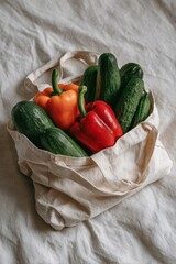 Organic fruit and vegetable products, healthy lifestyle, well-being, Instagrammable aesthetic photography  