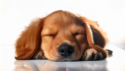 a dog is half asleep with one eye closed and the other slightly open