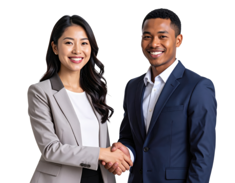 Business professionals shaking hands