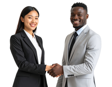 Business professionals shaking hands