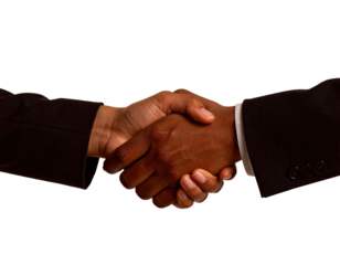 Businesspeople shaking hands agreement