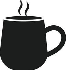 Steaming Cider Mug Silhouette Vector for Autumn and Thanksgiving Designs