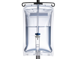 Intravenous fluid bag medical image