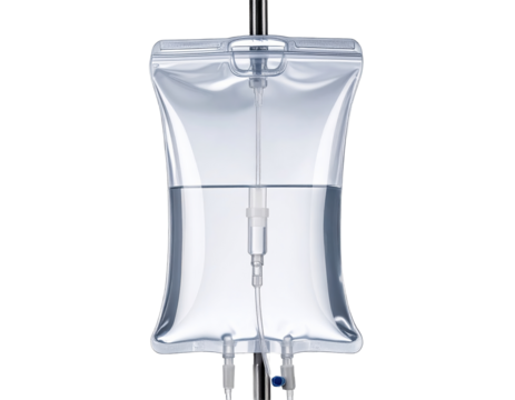 Intravenous fluid bag medical equipment