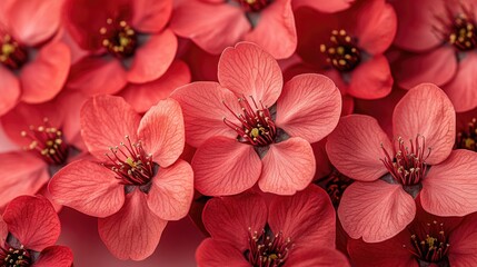 Obraz premium High-resolution macro shot of sakura flowers with clear white backdrop for a fresh look