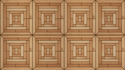 A geometric pattern of brown and orange squares and diamonds.