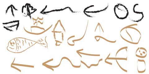 Abstract geometric arrow design with vibrant colors