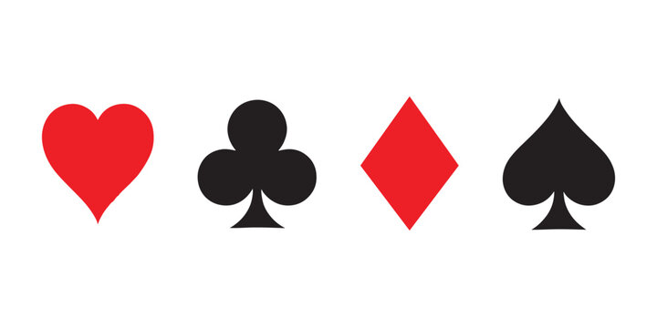 suit deck of playing cards on transparent png and vector illustration.