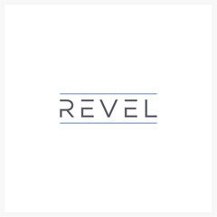 
Minimalist Revel typography line logo design
