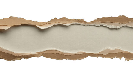 Close up of a torn piece of cardboard showing layers of paper and texture against a dark background