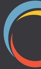 Background shape circle wave spiral color abstract