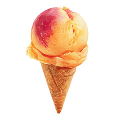 Sorbet in watercolor style, vector illustration, isolated on white background.