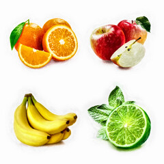 Pastel collection of fruit