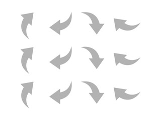 set of curve arrow icon