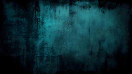 Dark Teal Grunge Texture Background Wall