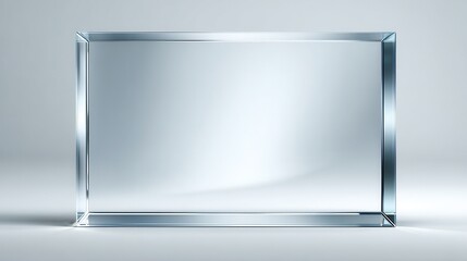 Transparent PNG available Rectangle glass transparent realistic plate. Acrylic and glass texture frame with gloss and glare. Clear PNG panel on white background. Isolated 3D object illustration.