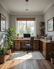 Fototapeta premium modern home office with computer