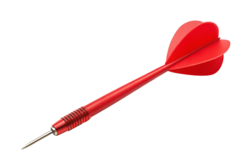 target with arrow on white background