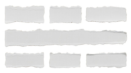 Collection of Torn Paper Edges with Rough Texture and Red and Yellow Accents on Black Background
