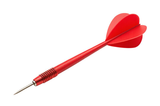 target with arrow on white background