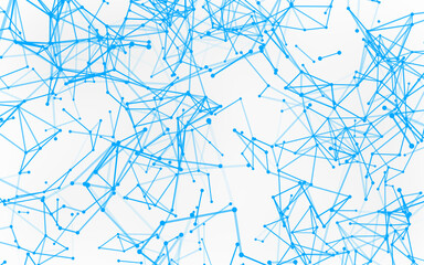 Fototapeta premium High-resolution abstract digital background featuring glowing black plexus of interconnected points and lines. Represents big data, neural networks, and futuristic technology. Ideal for AI, blockchain