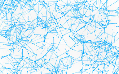 High-resolution abstract digital background featuring glowing black plexus of interconnected points...