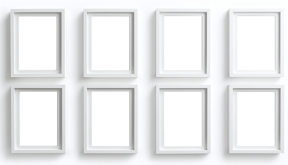 Minimalist transparent png A4 & A3 white Frame Mockup Set